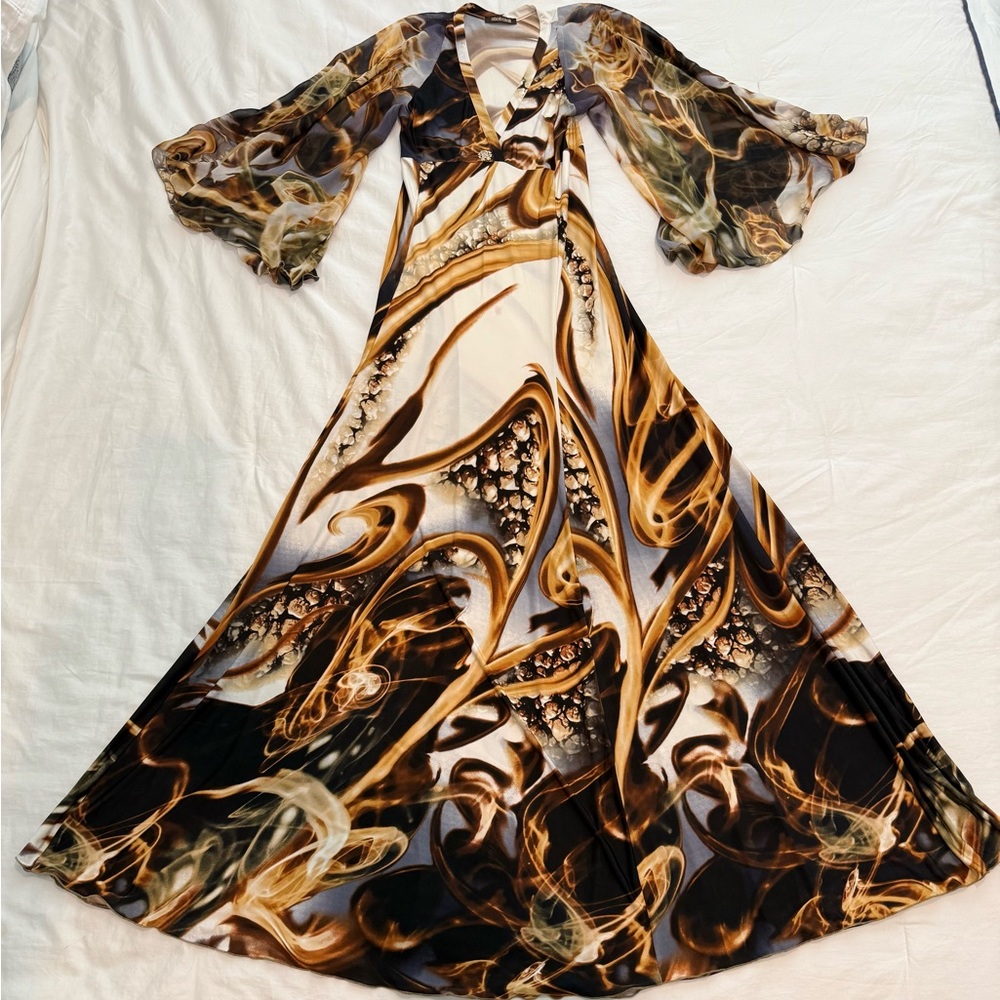 Elegant Abstract Maxi Dress